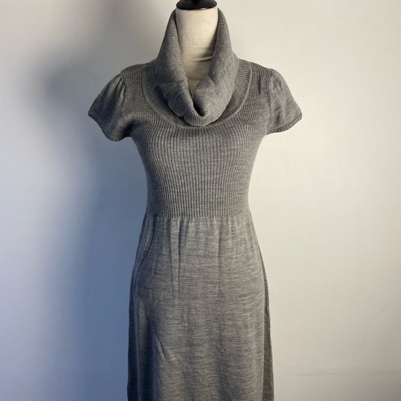 Calvin Klein Charcoal Cowl Neck Sweater Dress - Picture 1 of 8